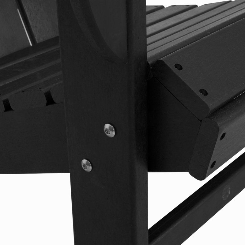 Chaise Adirondack en résine / plastique, Noir
