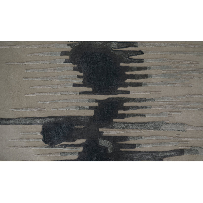 Tapis ivoire / bleu / gris Ramiro, Rectangle 3 pi 6 po x 5 pi 6 po