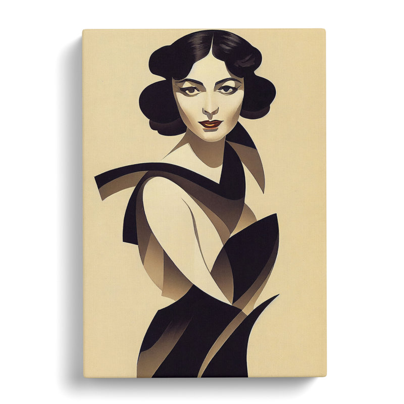 Classic Portrait Of A Woman No.4 - Wrapped Canvas, 60cm H x 40cm W x 3cm D