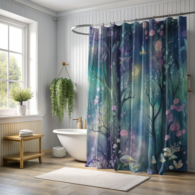 Forest Joy - Premium Shower Curtain, 74"H x 71"W