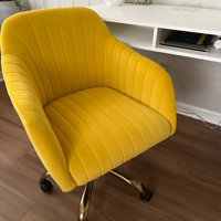 Adan Task Chair Etta Avenue Upholstery Color: Tan