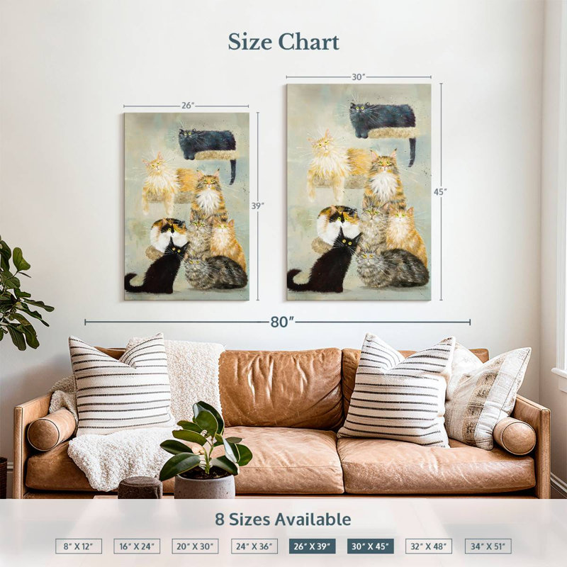 Brampt The Haynes Cats, 39" H x 26" W