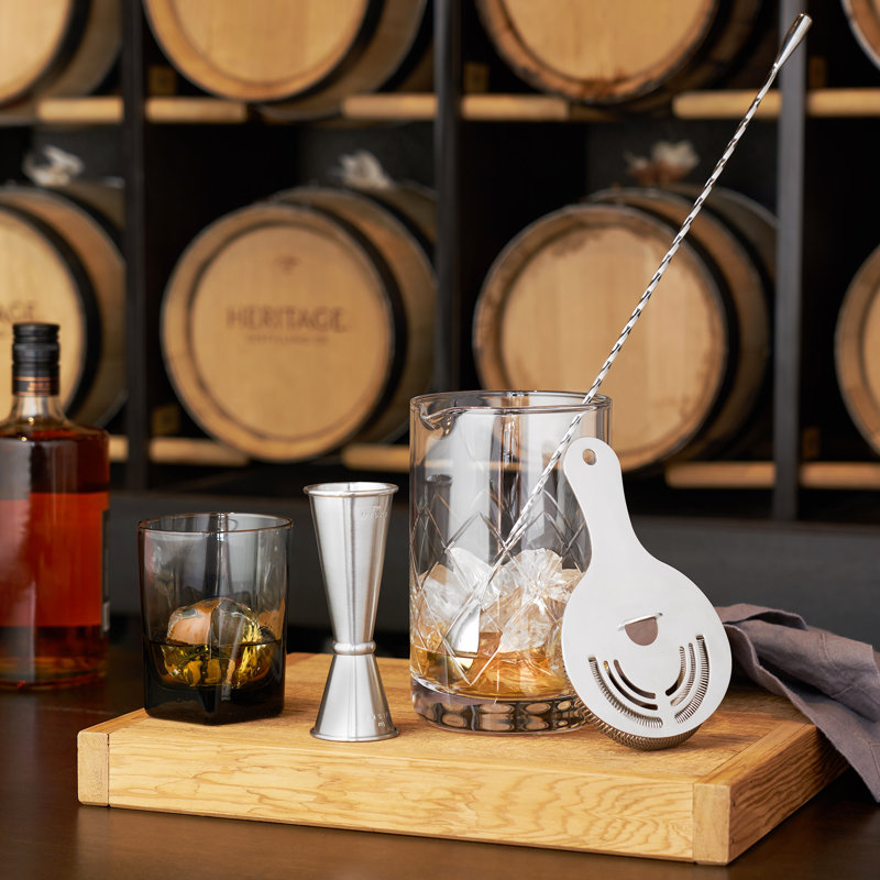 4-Piece Harrison Barware Set, Copper