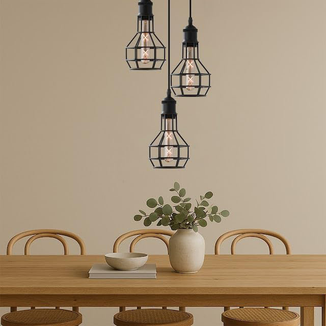 3 - Light White Geometric Pendant, No