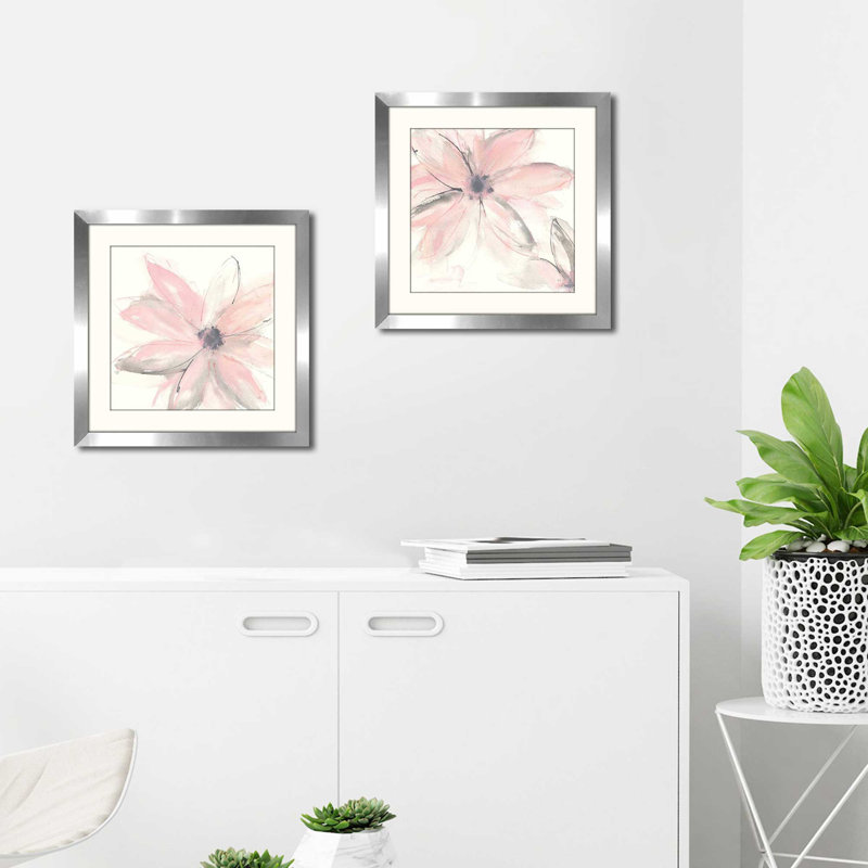 Chris Paschke «Blush Clematis I», impression sous verre