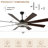Nimbella 72" Black Modern Dimmable Ceiling Fan with Lights and Remote, 6 Speed Reversible DC Motor Ceiling Fan-262357300