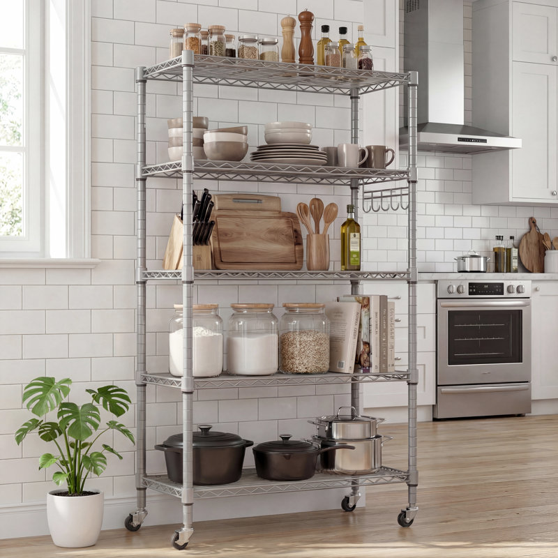 Rayonnage à hauteur réglable Lylla, Noir, H 62,2 po x l 29,92 po x P 13,78 po