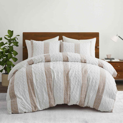 Ensemble de housse de couette brodée réversible à fermeture à glissière Averyonna