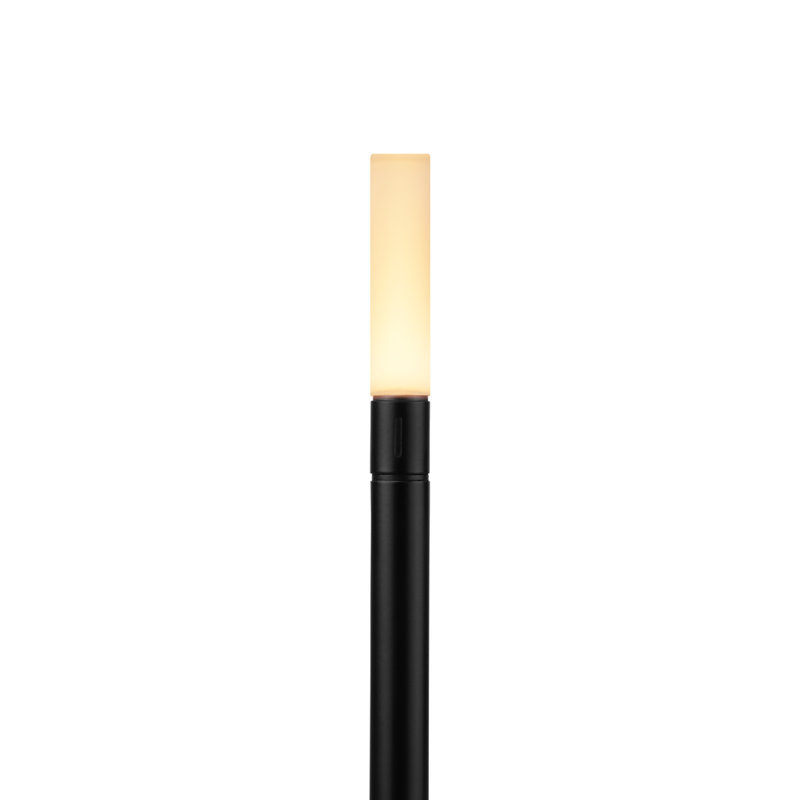 Candle-Inspired Portable Rechargeable Lamp - Wick, Black, 10.2" H x 4.7" W x 4.7" D
