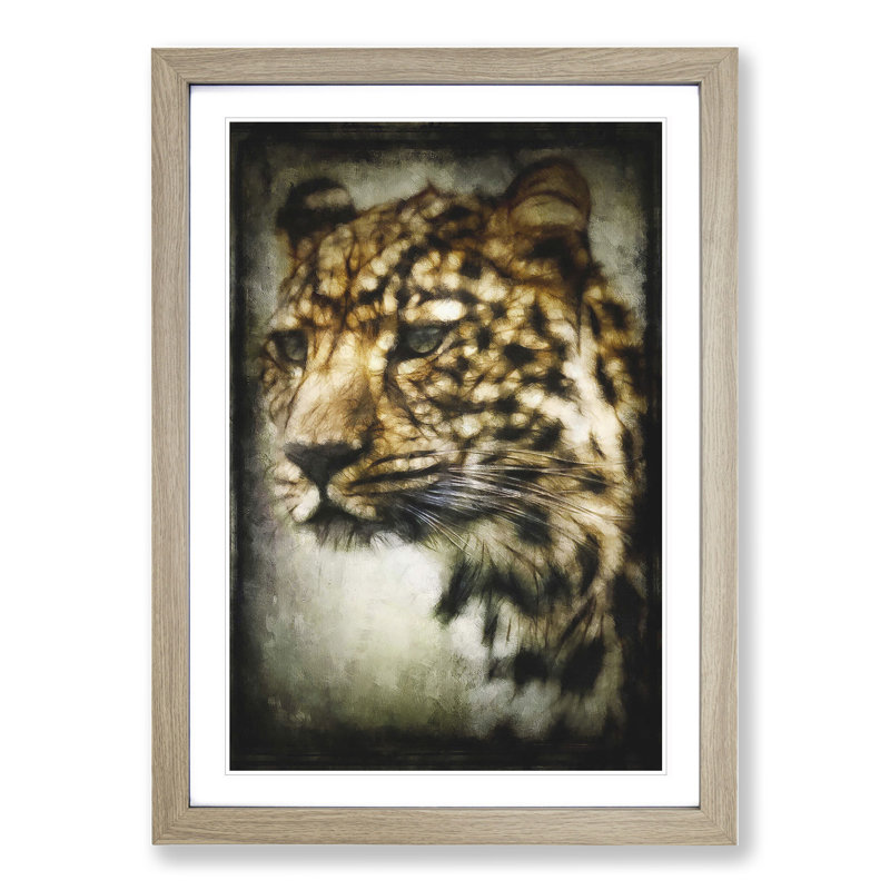 Cheetah Vol.2 - Framed Print, Oak Framed, 65cm H x 48cm W x 2cm D