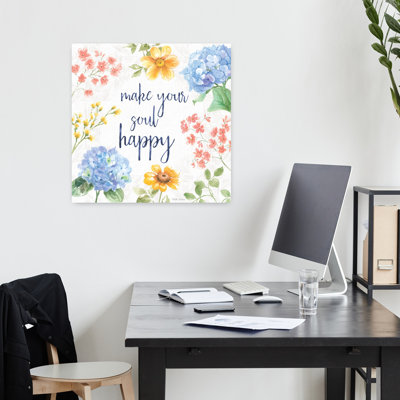 Contemporary Sweet Garden Vi With Blue Cream Art