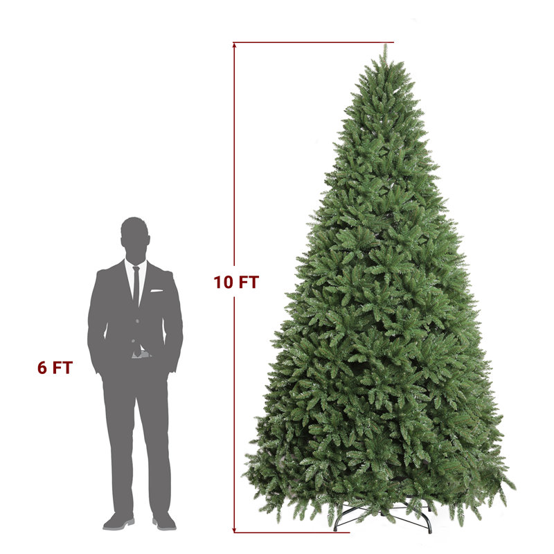 10' Lighted Pine Christmas Tree