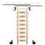 Red Oak 8.92' 8-Step Wood Removable Sunburst Wheel Ladder-25409874-25409876-25409878