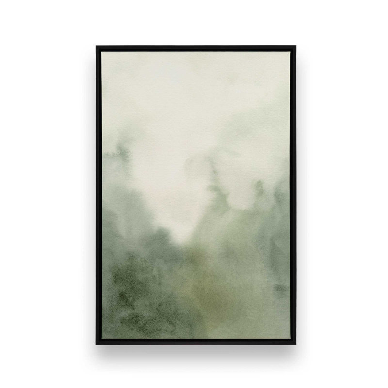 Muted Forest Shadows I Canvas Print, 30.75" H x 20.75" W x 1.75" D, Satin Black Floater Framed