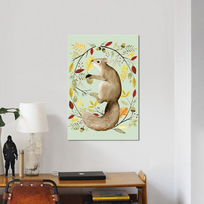 « automne couronne i », impression sur toile, H 12 po x l 8 po x P 0,75 po, Toile tendue, Pas de tapis