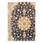 Lovetta Wool Oriental Area Rug in Navy Blue