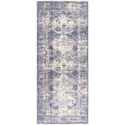 Tapis oriental bleu marine / denim Longlier