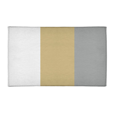 Tapis doré/gris