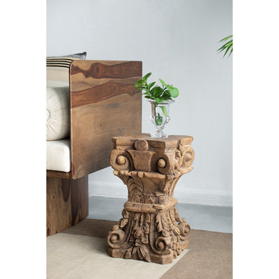Tabouret d'appoint en bois massif Dorell