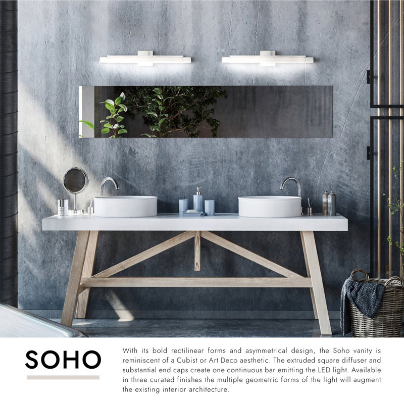 Soho 1 - Light LED Bath Bar, Chrome