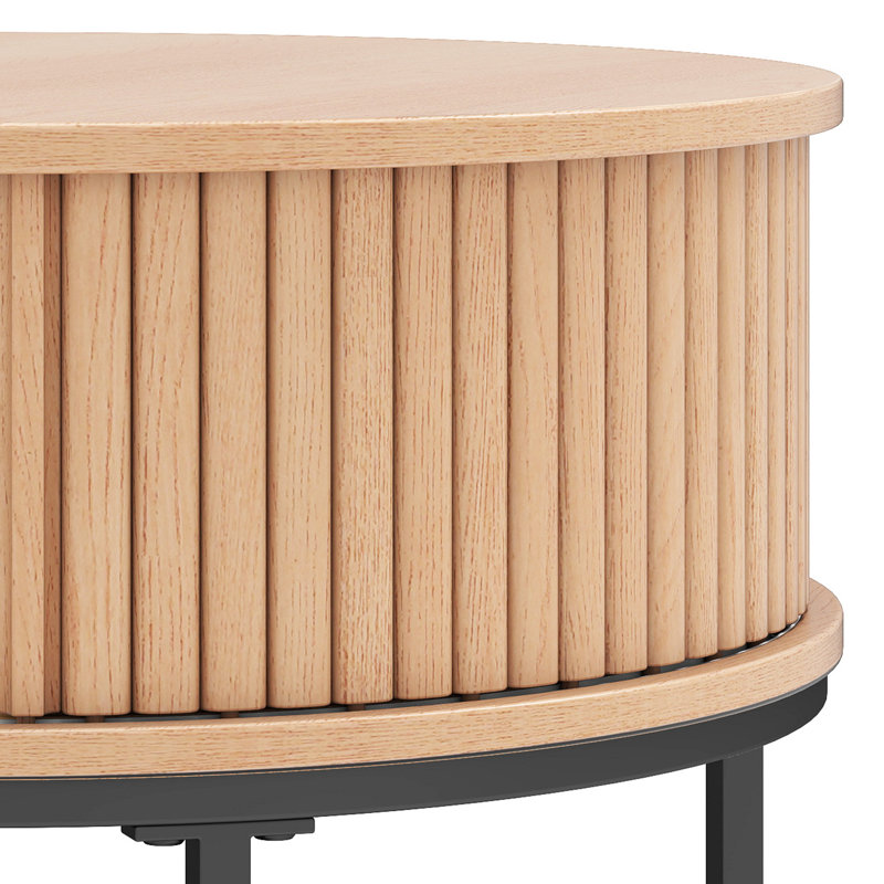 Four Leg Coffee Table with Storage, Oak