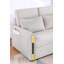 Causeuse-lit en velours beige de 55,5 po Perse