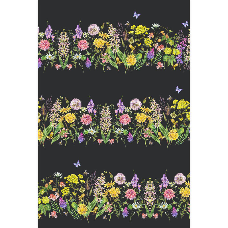 Bordure florale pelez et collez, L 108 po x l 72 po
