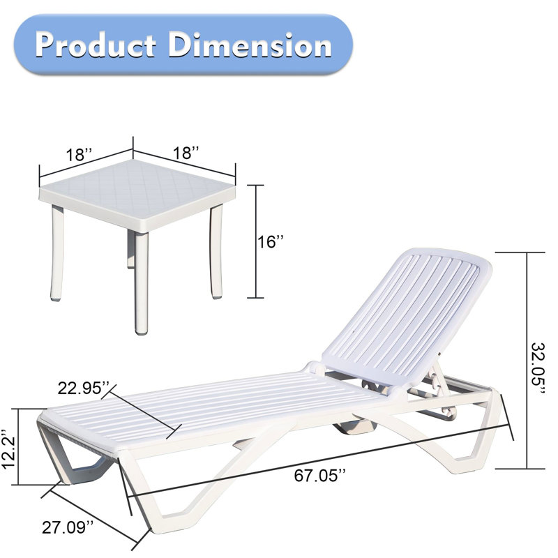 Chaise longue d'extérieur avec auvent - blanc, 5 niveaux réglables`` Protection solaire en position de couleur blanche réglable, matériau et stable