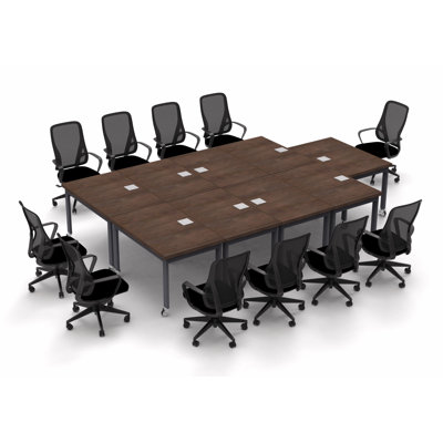 Albin 11 Person Conference Meeting Tables with 11 Chairs Complete Set