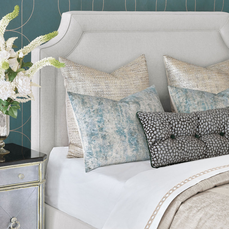 Housse et insert de coussin lombaire rectangulaire l 26 po Esmeralda