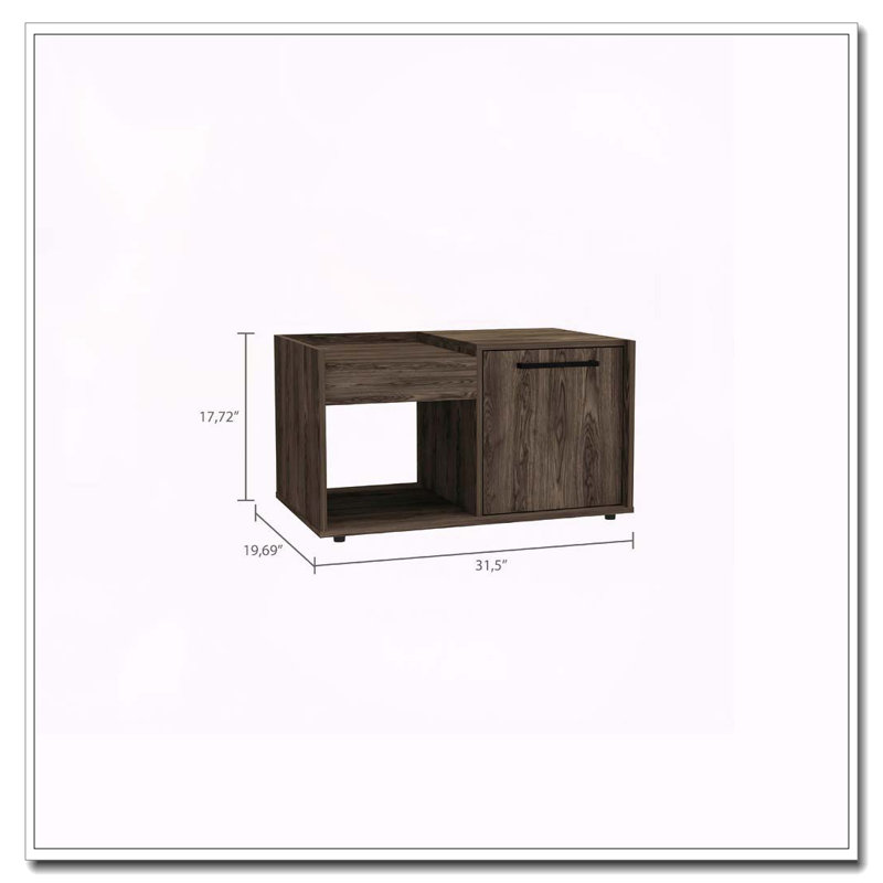 Tualatin 2-Shelf Coffee Table Dark Walnut