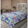 Ambesonne Floral Boho Flat Sheet Leafy Tropical Blooms