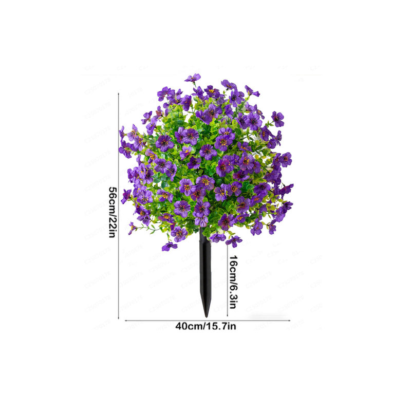  Faux fleurs artificielles en fausse soie, Blanc / Blanc