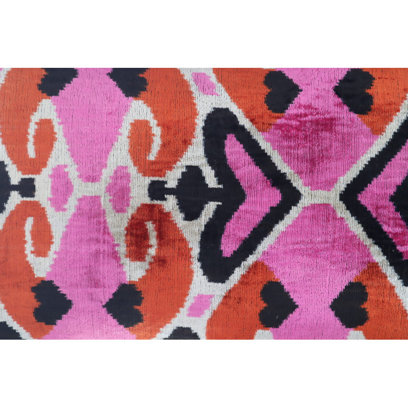 Velvet Rectangular Pillow Cover & Insert, Orange Geometric Shapes