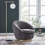 Chaise pivotante en velours rose performance performance Whirr-500667568