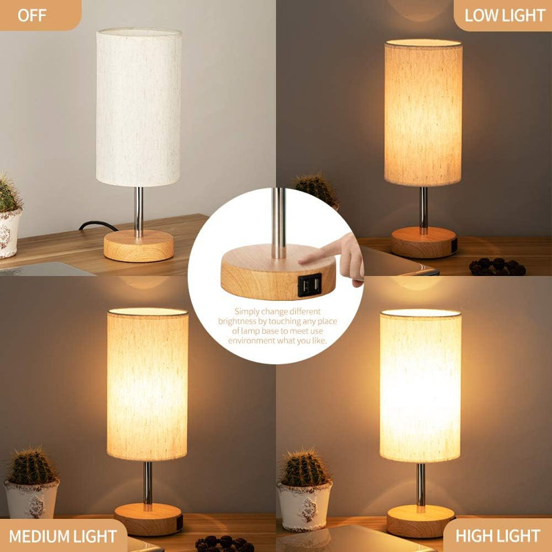 Lampe de table en métal USB Yvianna