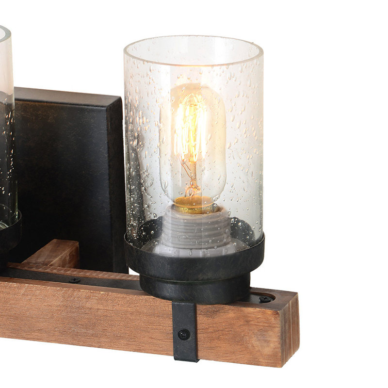 Éclairage pour salle de bain 4 lumières Nallani Rustic