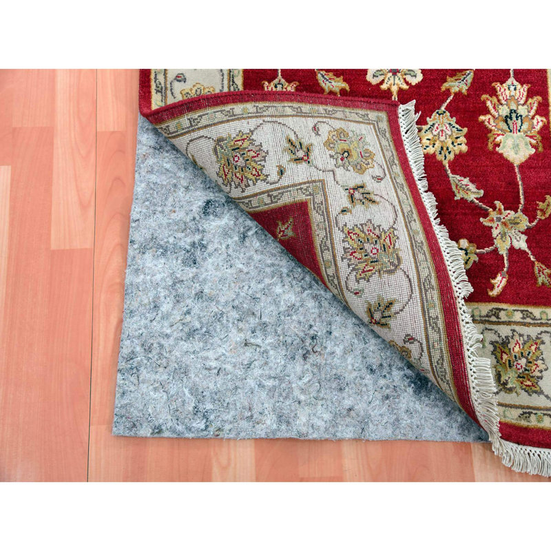 Tapis rouge en laine nouvel âge de conception unique 3 pi 1 po x 5 pi 3 po Castner