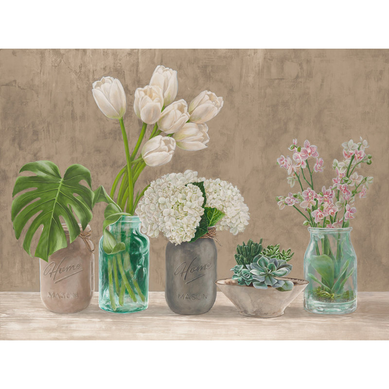 Spring Arrangement I (Neutral) by Jenny Thomlinson - Wrapped Canvas Art Prints, 60cm H x 80cm W x 4cm D