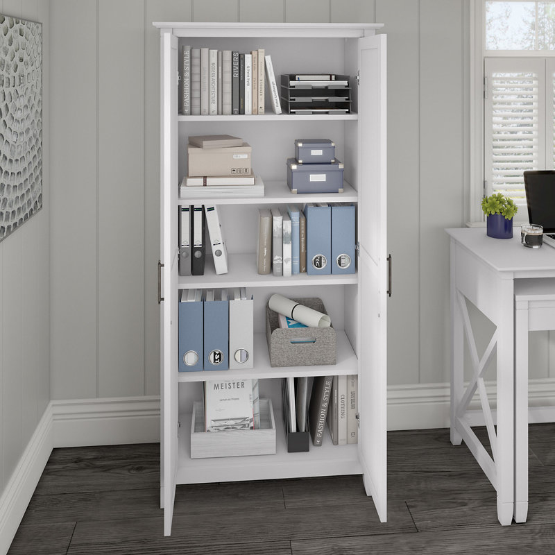 Armoire de rangement à 5 tablettes Huckins, Chêne blanc pur