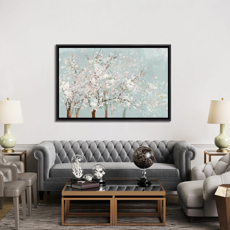 « SACO Bloom » par Allison Pearce, reproduction d’art, H 32 po x l 48 po x P 1,5 po, Toile avec cadre noir patiné