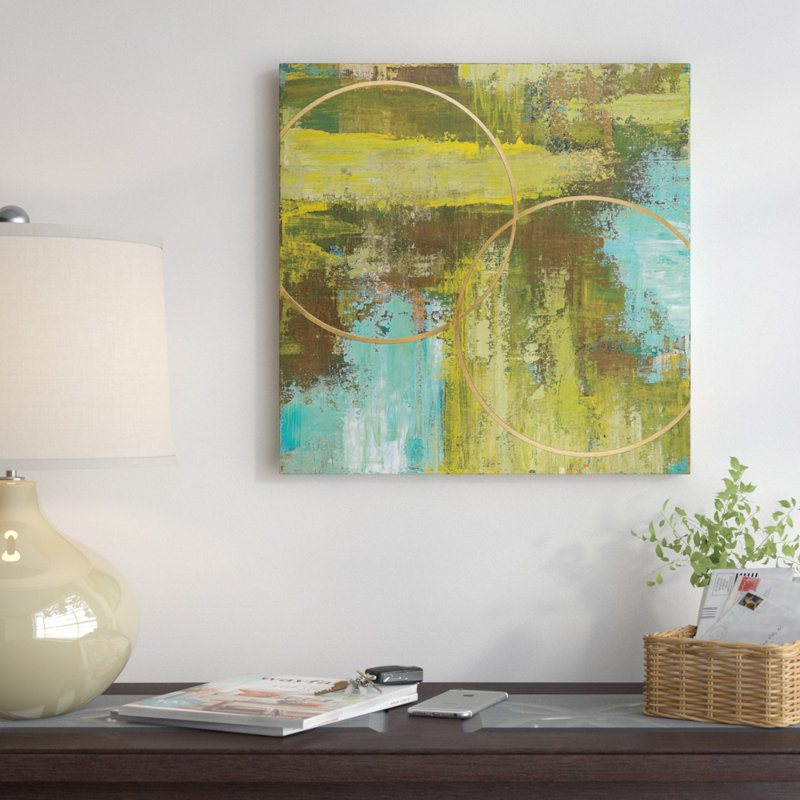 "Aller chartreuse" par Patrick St. Germain, reproduction d'art sur toile tendue, H 18 po x l 18 po x P 1,5 po, Pas de tapis