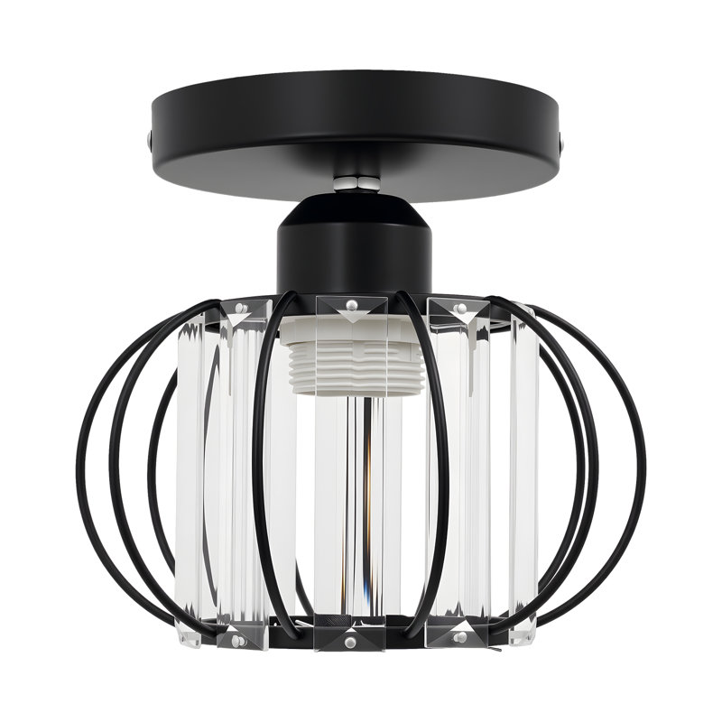 Hallinan 1 Light 6.3in 20W Modern Mini Crystal Ceiling Light 110-240V Bedroom Hanging Decor Lamp E27 Flush Mount