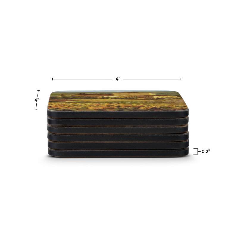 Tuscan Pimpernel Tuscany Coasters 4"X 4"