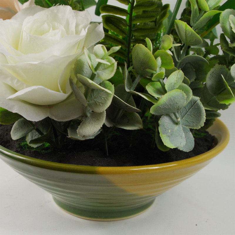 Silk, Plastic Artificial Arrangement in Planter