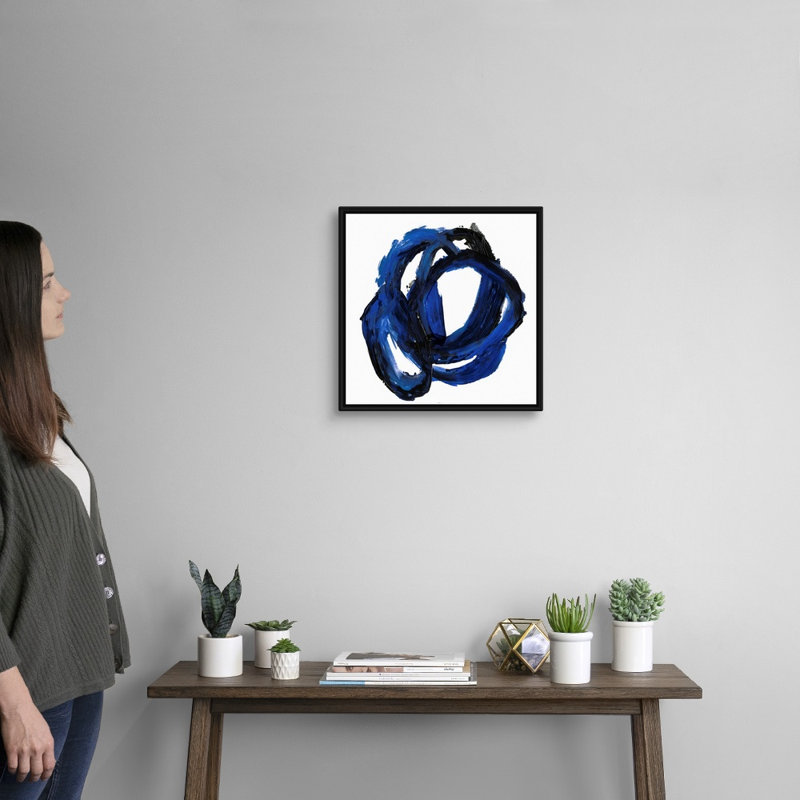 « Eternal indigo II » par PI studio-impression sur toile, Toile avec cadre noir, H 18 po x l 18 po x P 1,75 po