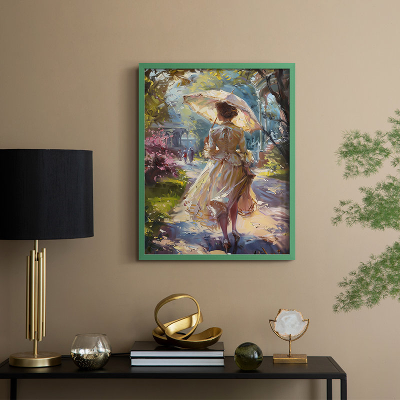 «WOMEN Series DCCXIX», reproduction encadrée - bois massif, H 30 po x l 24 po, Vert