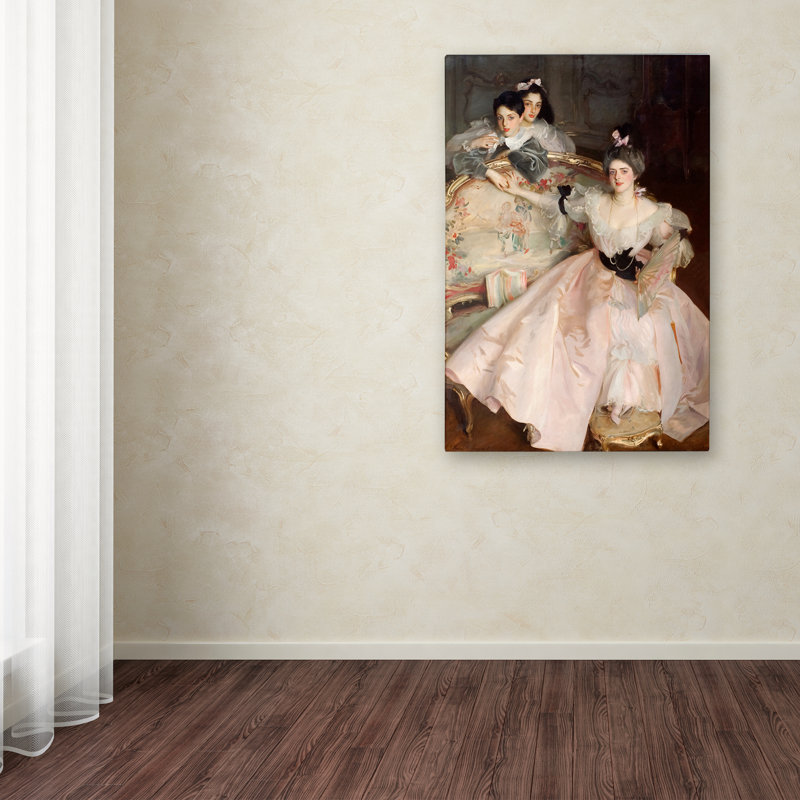 Elegant Traditional Canvas Print of Mrs Carl Meyer and Her Children