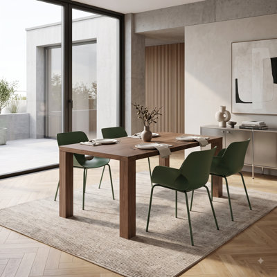 Fauteuil d'extérieur empilable Allenhurst vert