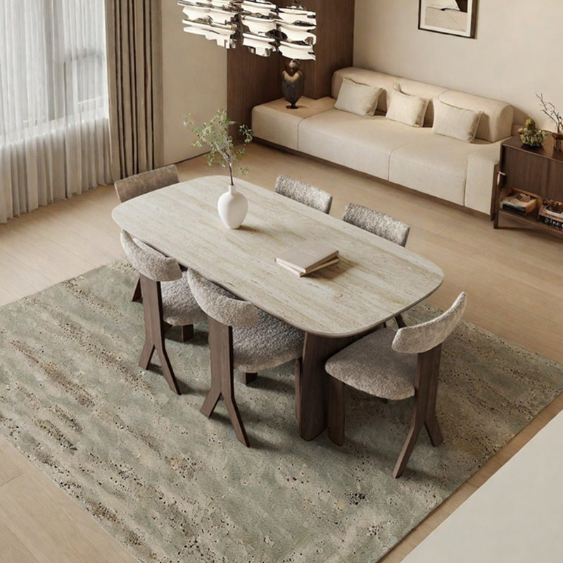 Cicada wing unique dining table set, 29.53"H x 62.99"L x 31.5"W